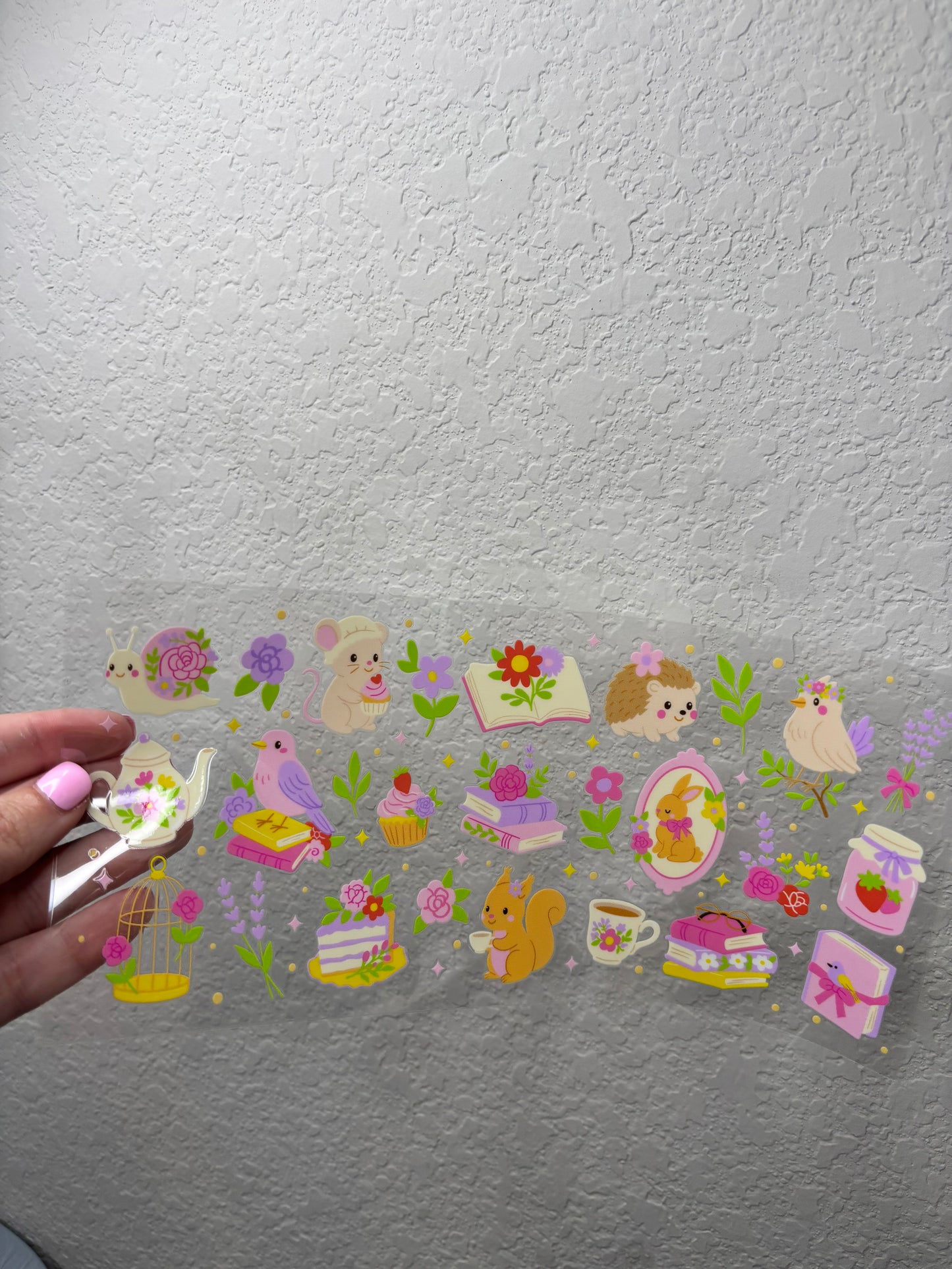 Cute Animal Tea Party UV DTF CUp Wrap