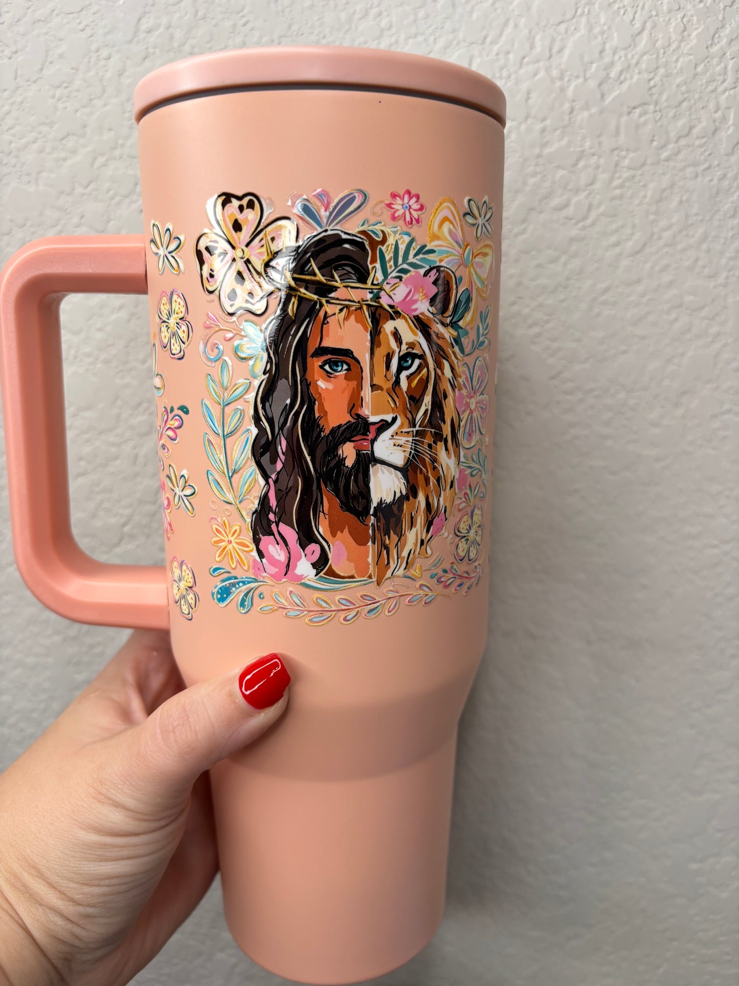 The King and The Lion on 40 Ounce Stainless Steel Tumbler