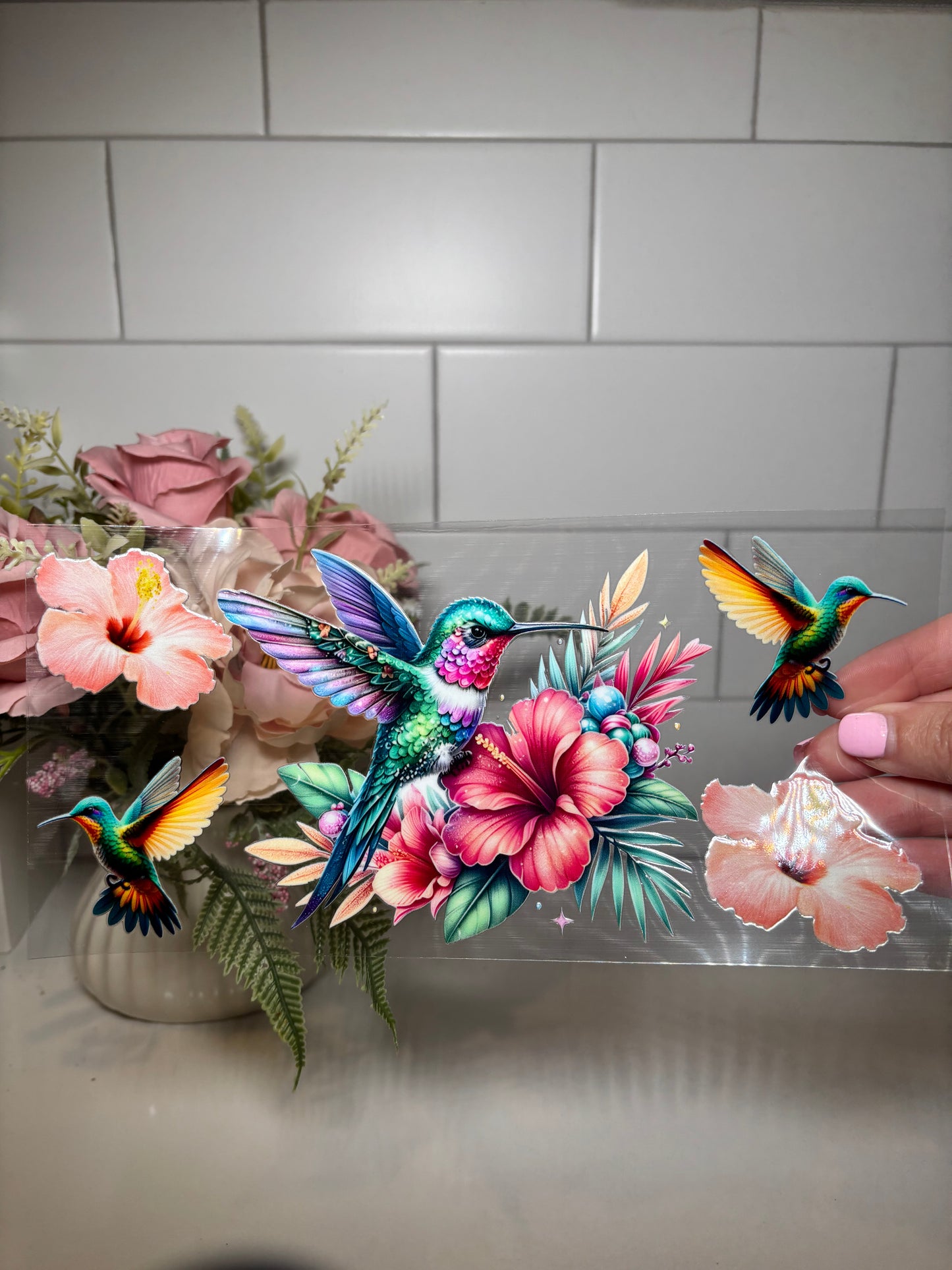 Hummingbird UV DTF Cup Wrap