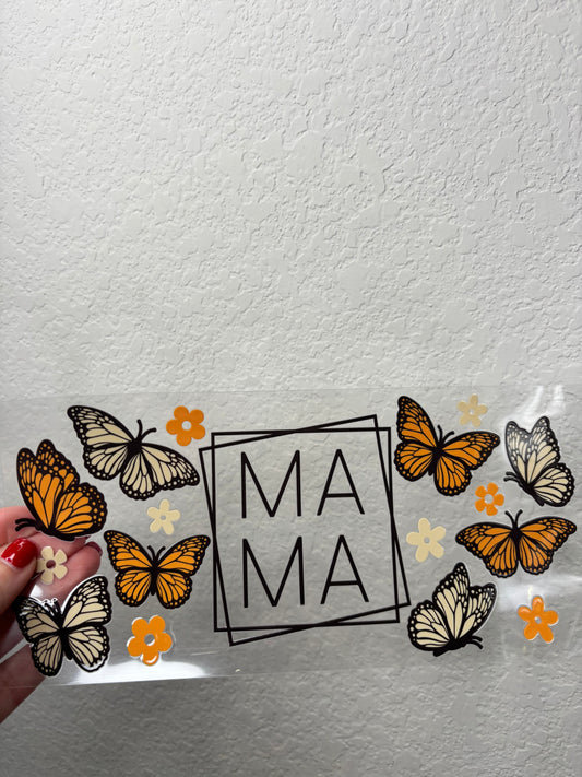 Mama Neutral Butterfly UV DTF Cup Wrap