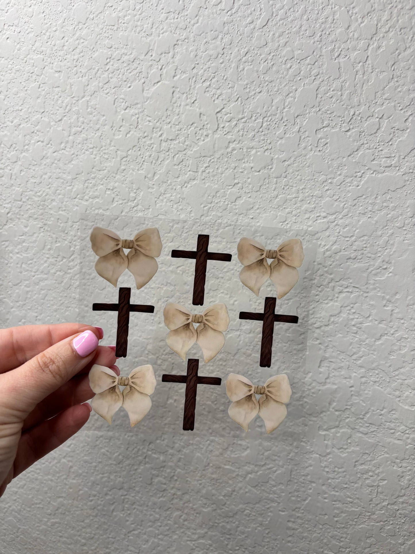 Wooden Cross UV DTF Decal