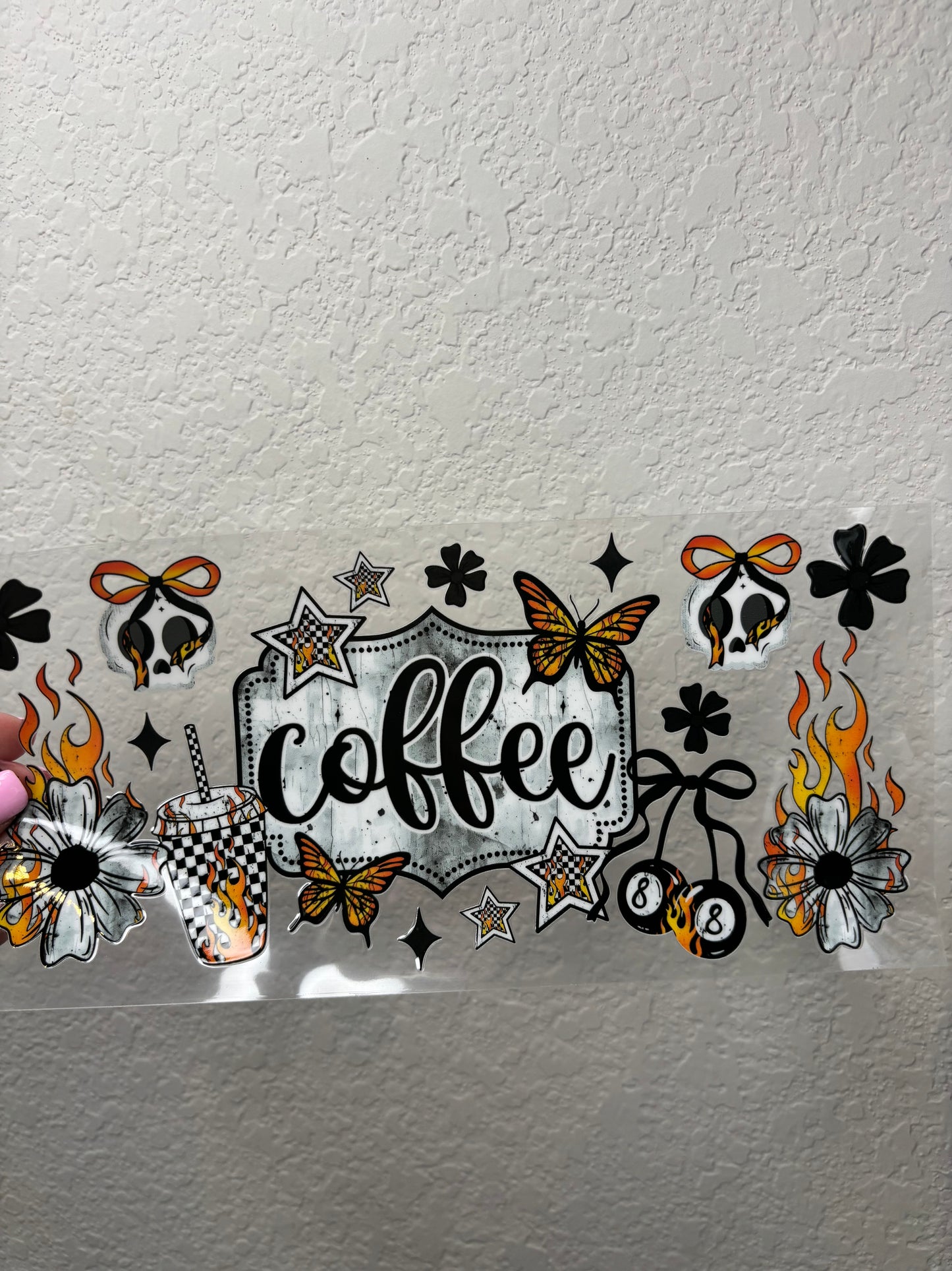 Punchy Coffee UV DTF Cup Wrap