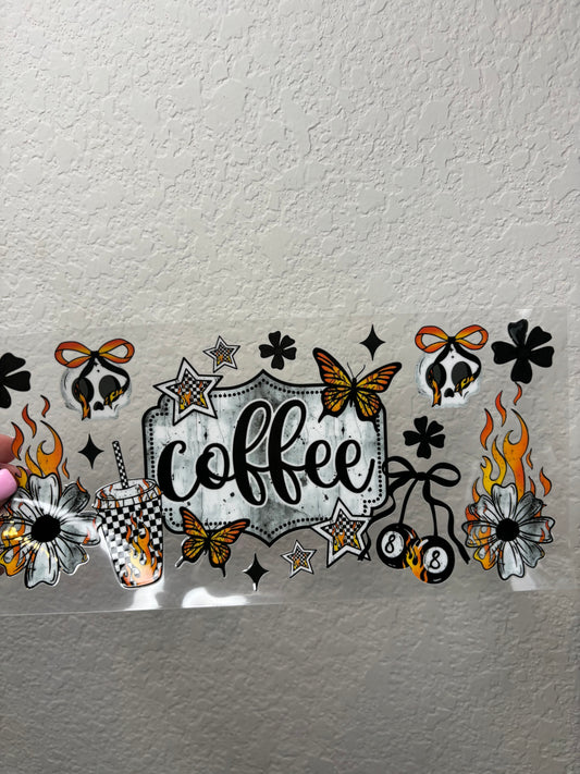 Punchy Coffee UV DTF Cup Wrap