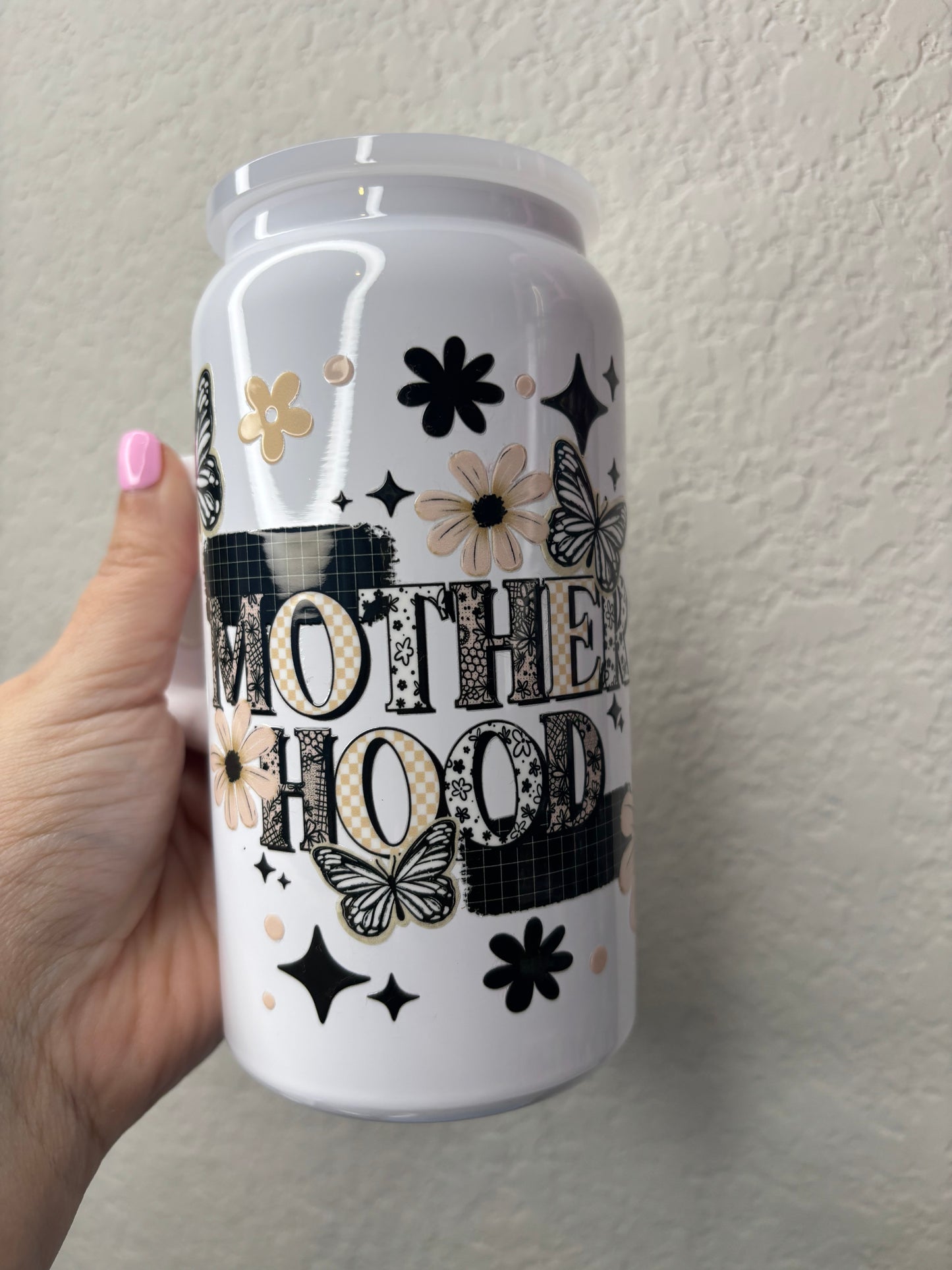 Motherhood White 16 Ounce Stainless Steel