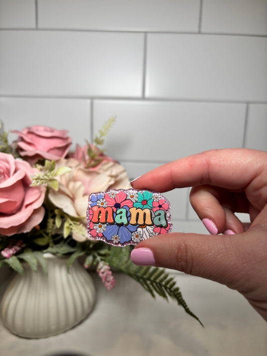 Floral Mama Flatback Acrylic
