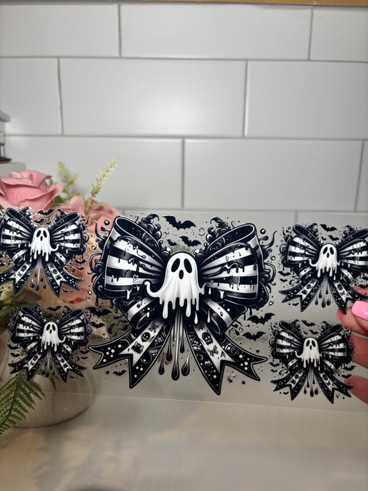 2-Ghost Bows UV DTF Cup Wrap