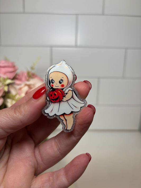 4-Halloween Doll Acylic flatback