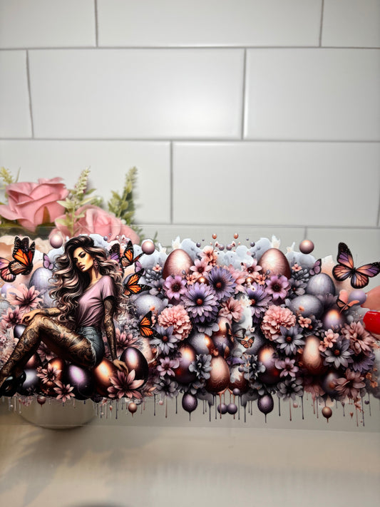 5-Tattoo Girl Butterflies UV DTF Cup Wrap