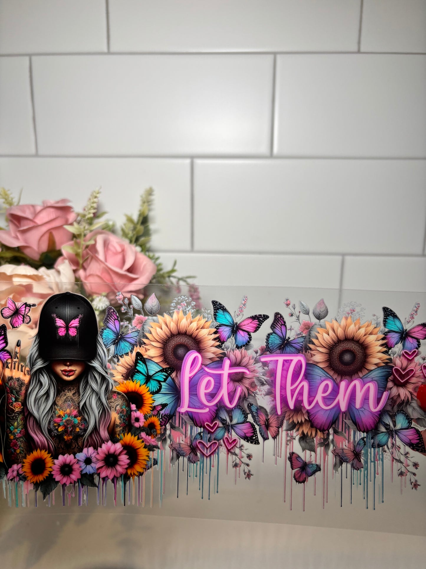 5-Let Them Girl with Flowers UV DTF Cup Wrap
