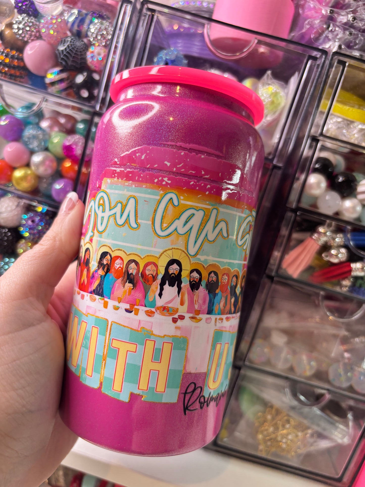 Shimmer Stainless Steel “You Can Sit With Us” 16oz Cup