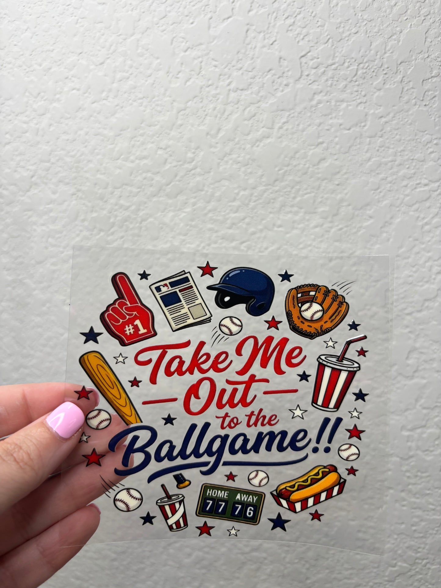 Take me to the Ballgame UV DTF Decal