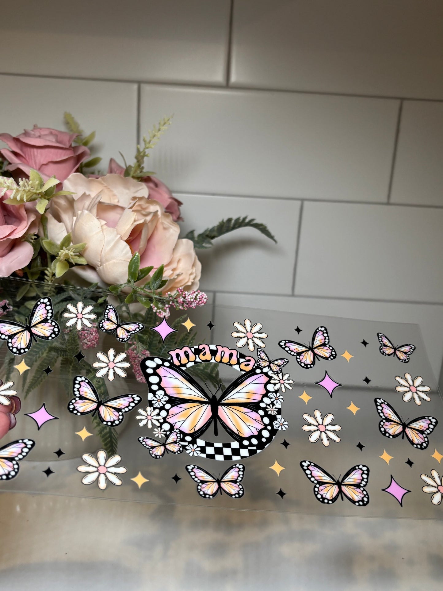 Mama Butterfly 16 Ounce UV DTF Decal
