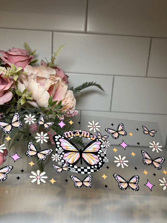 Mama Butterfly 16 Ounce UV DTF Decal