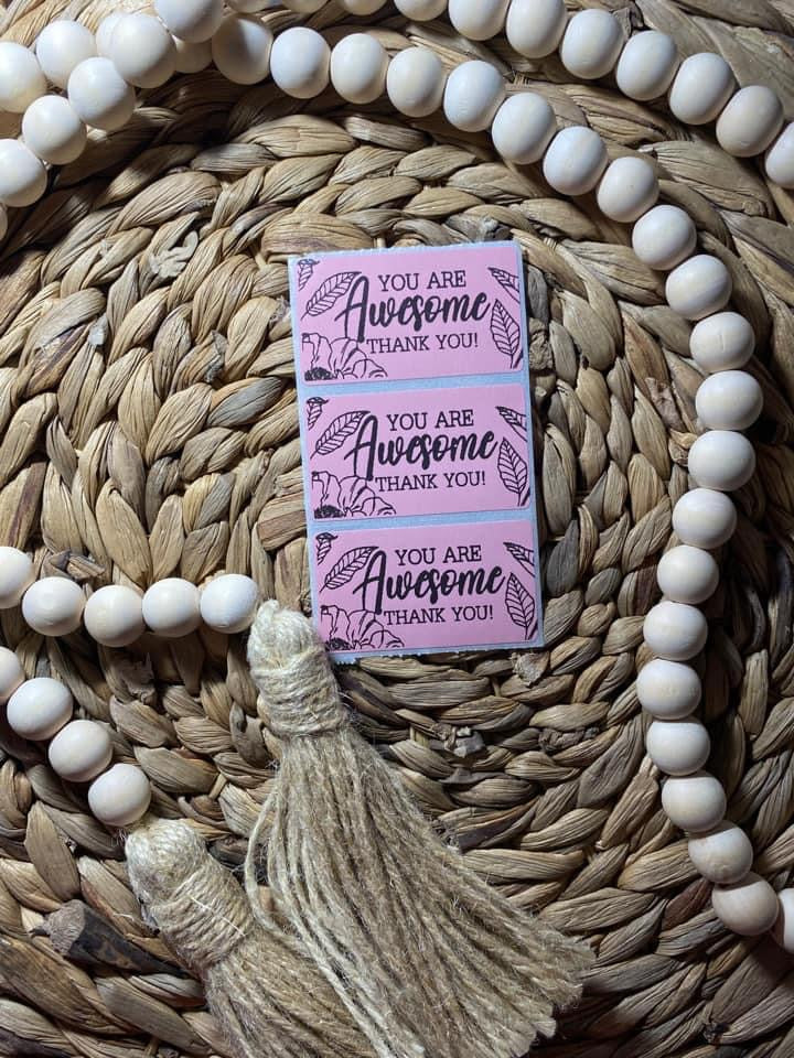 You Are Awesome Floral Thermal Sticker