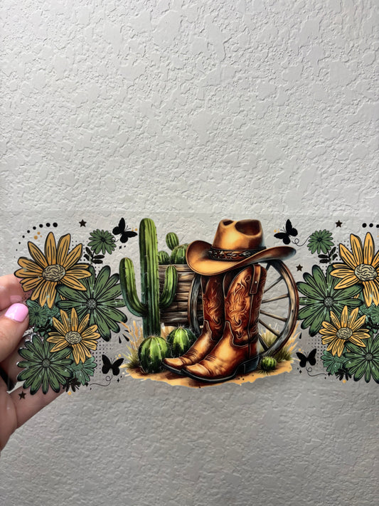 Cacuts and Boots UV DTF Cup Wrap