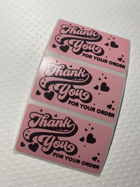 Thank You Retro Thermal Sticker