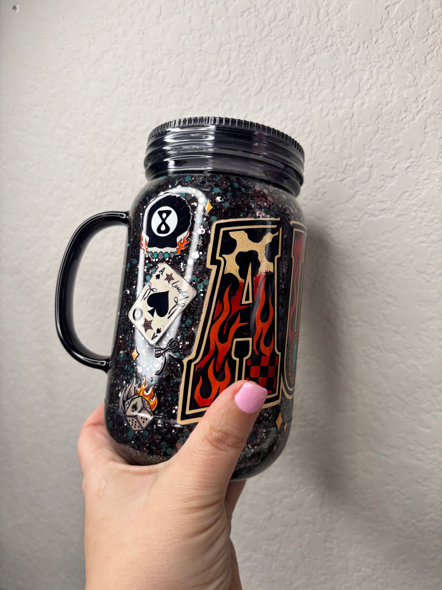 Aunt Mason Jar Snowglobe