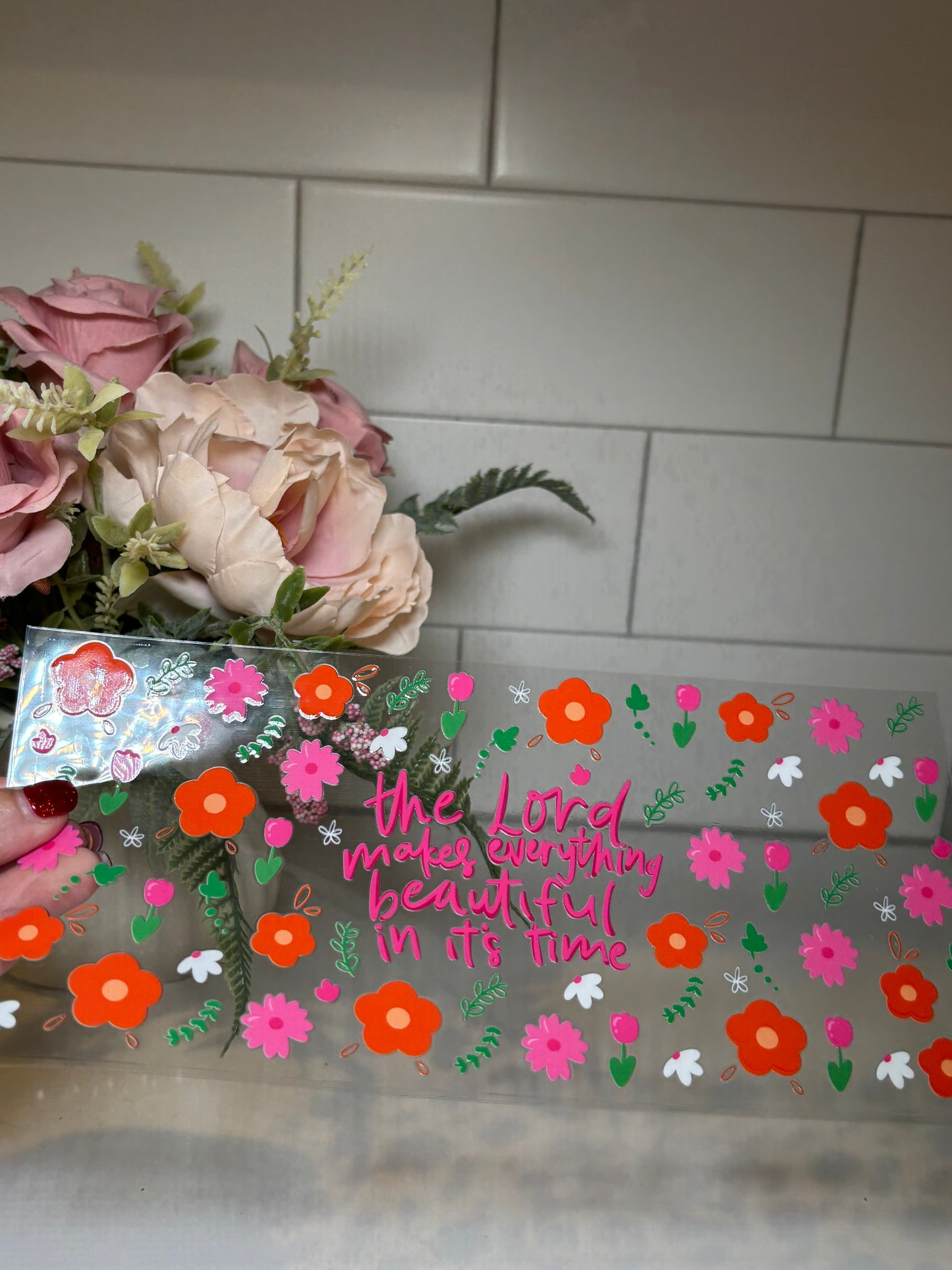 The Lord Makes Everything 16 Ounce UV DTF Decal