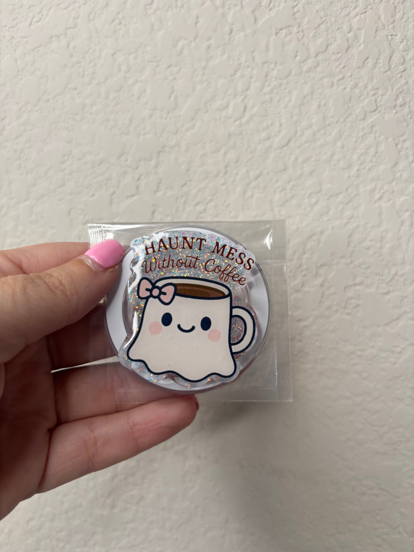 Cute Ghost Coffee Phone Holder