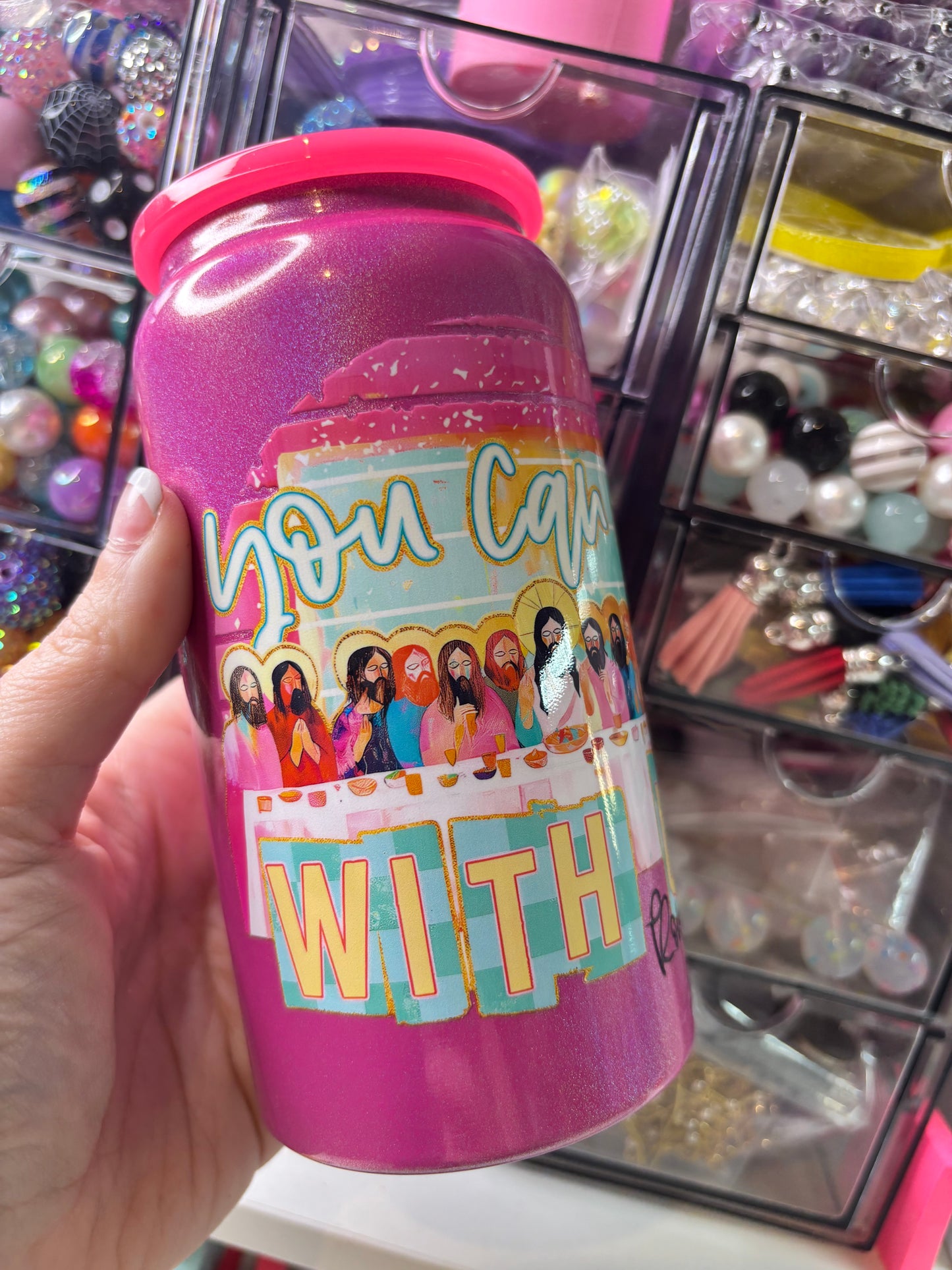 Shimmer Stainless Steel “You Can Sit With Us” 16oz Cup