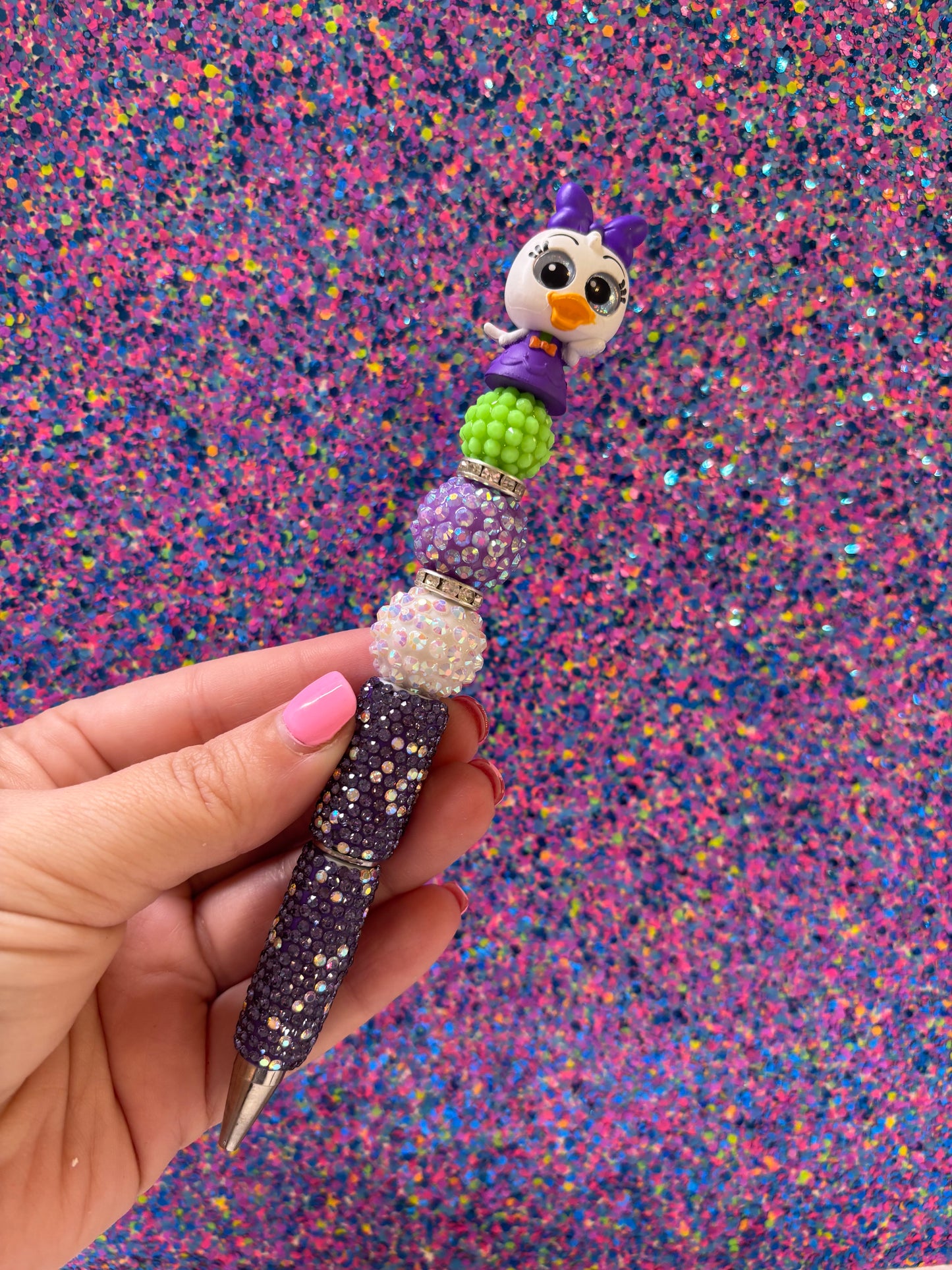 Halloween Girl Duck Beaded Pen