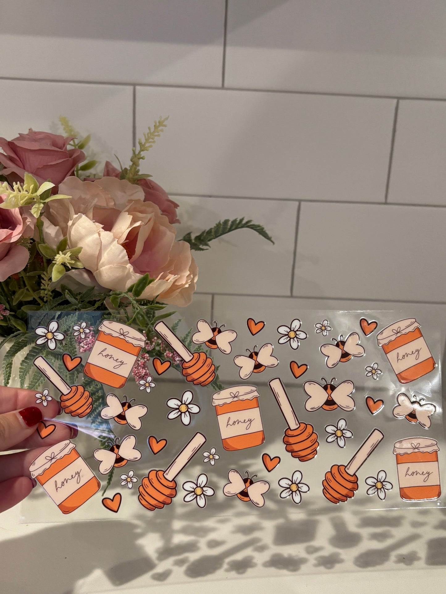 Honey Jar 16 Ounce UV DTF Decal