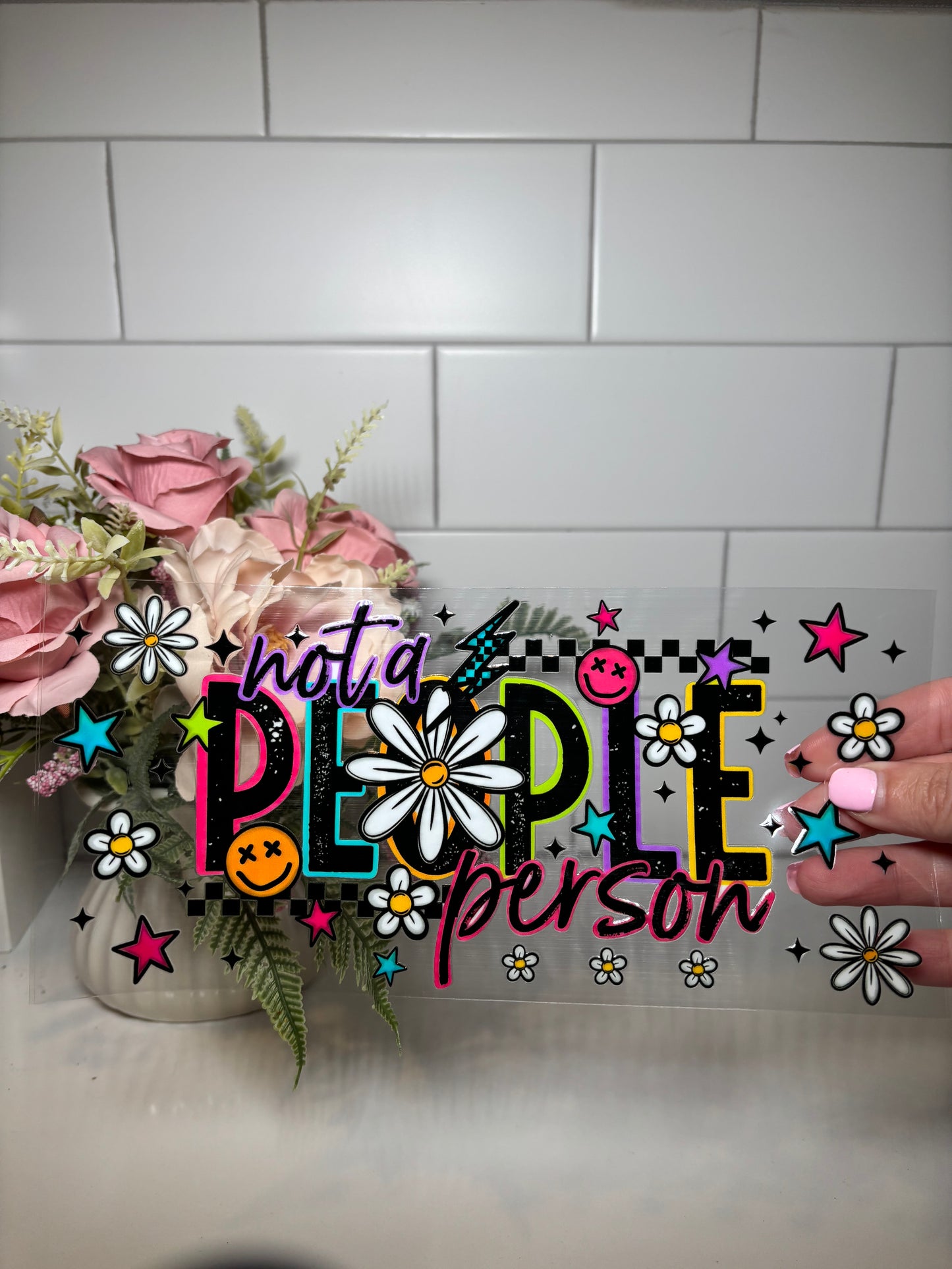 People Person UV DTF Cup Wrap