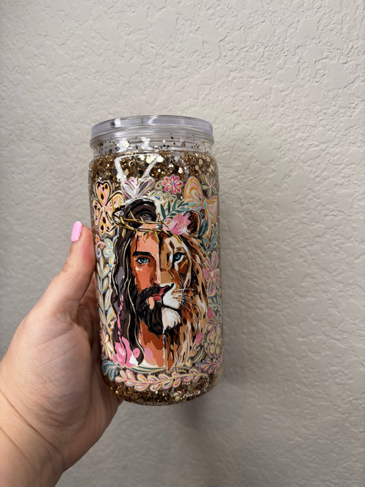 The King and the Lion Snowglobe Tumbler