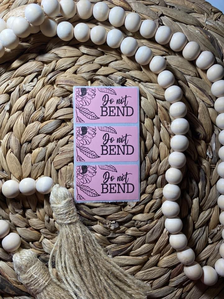 Do Not Bend Floral Thermal Sticker