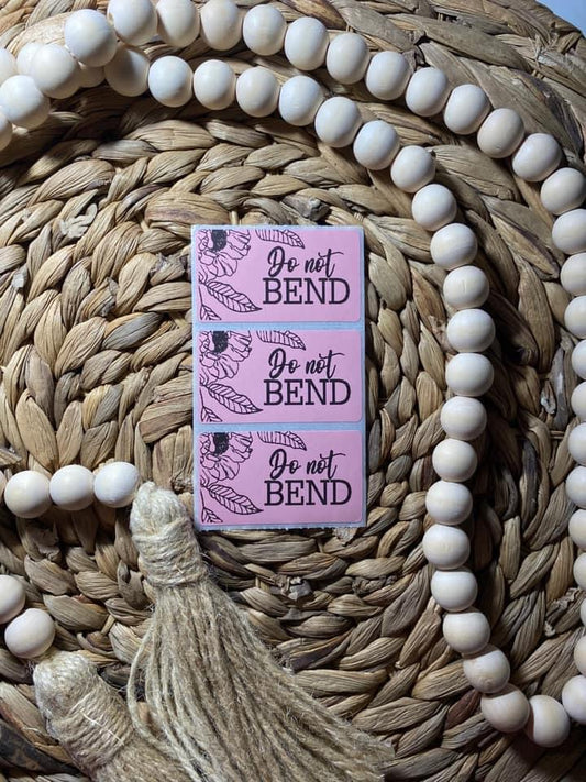 Do Not Bend Floral Thermal Sticker