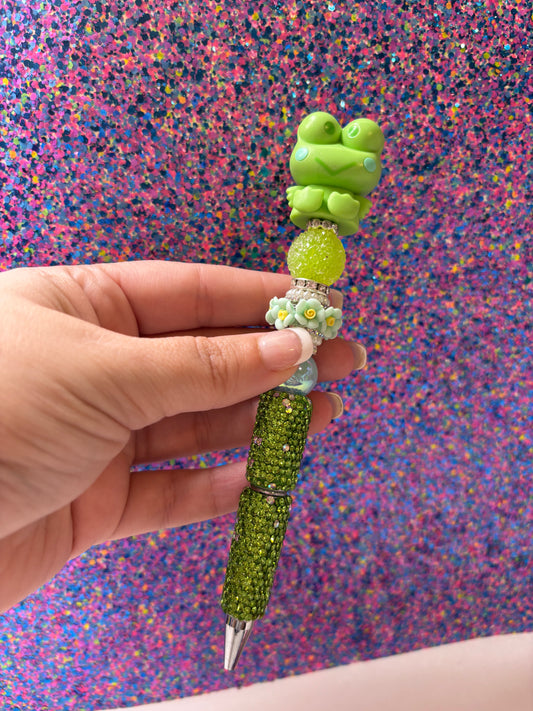 Fancy Frog Beaded Pen