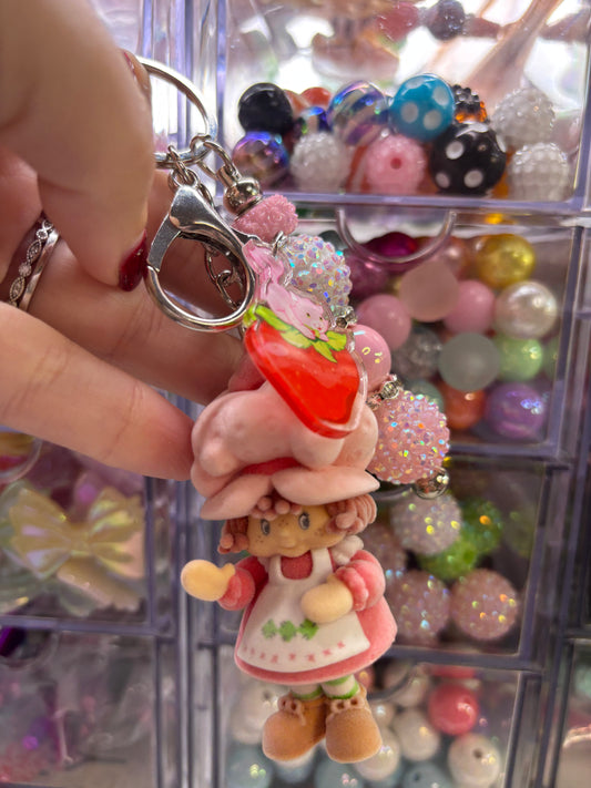 Strawberry Girl Bag Charm/ Keychain