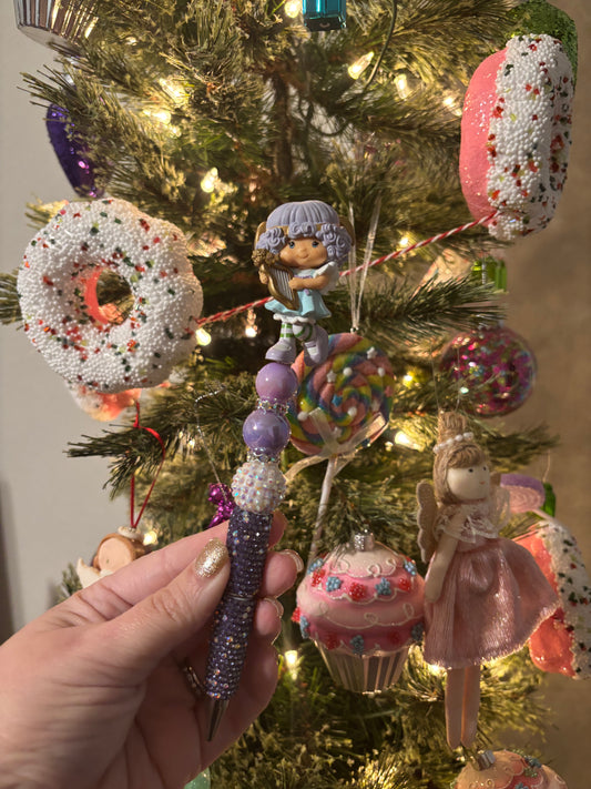 Angel Girl Rhinestone Beaded Pen