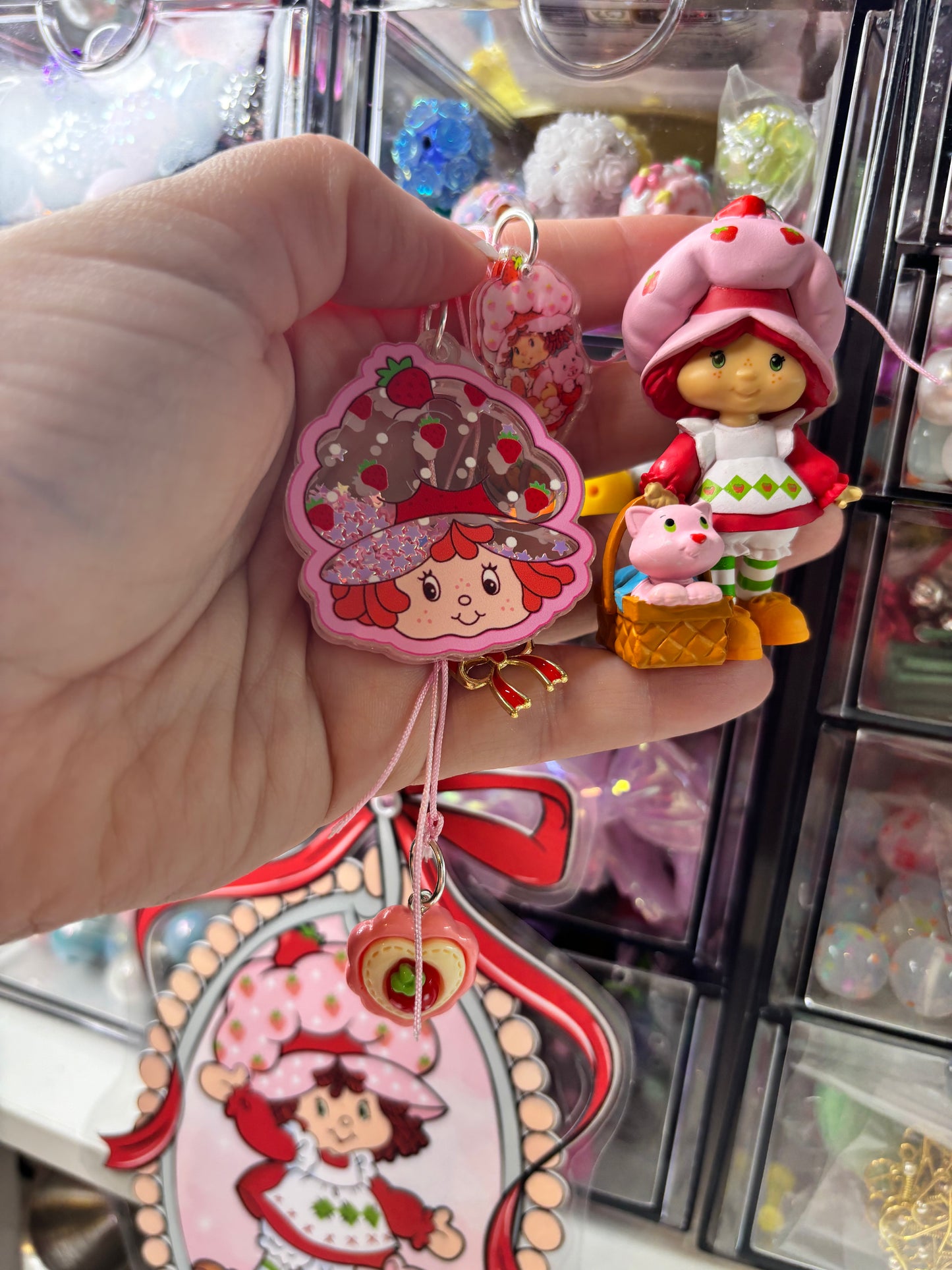 Strawberry Junk Journal Bookmark/ Charm