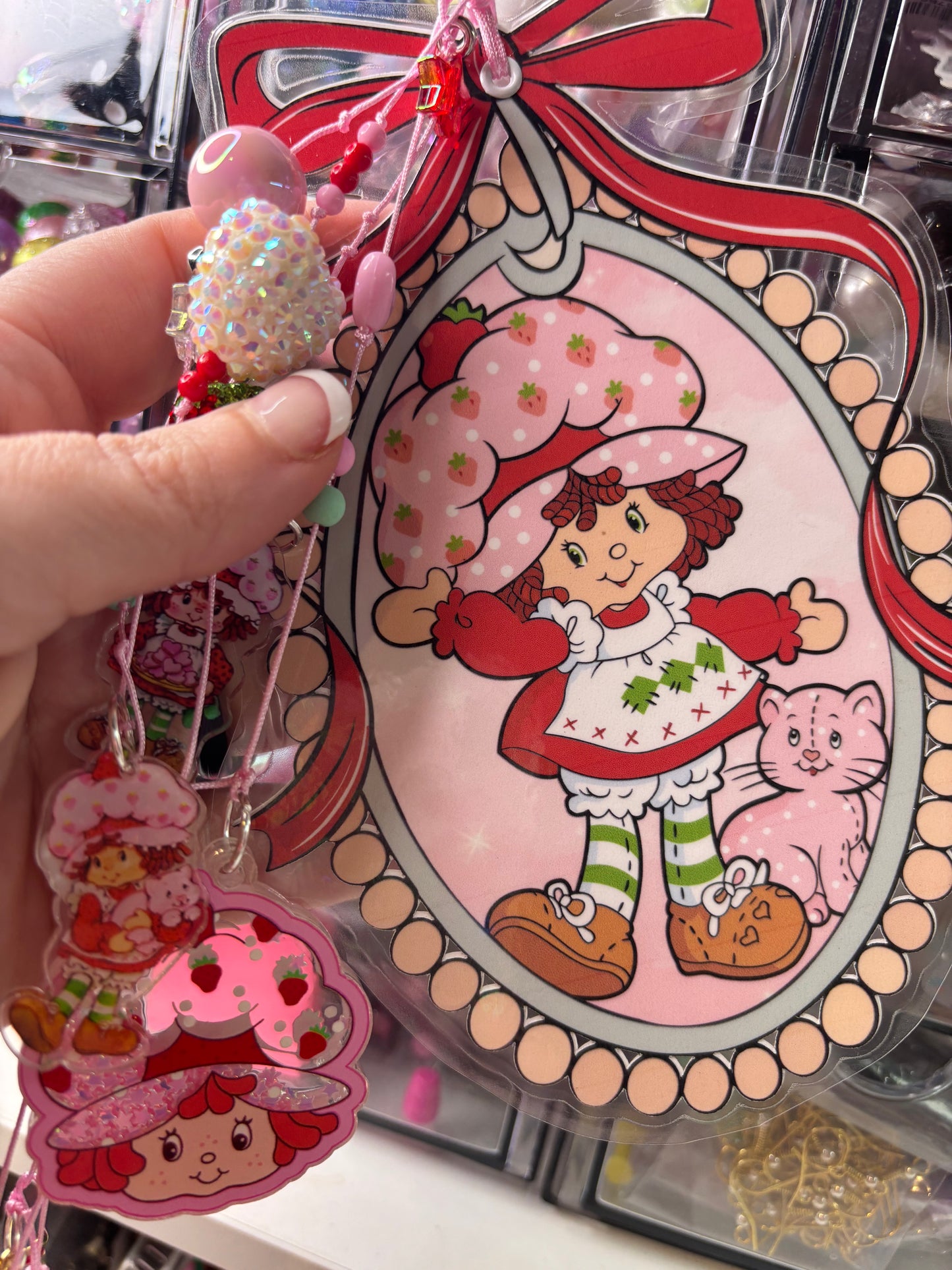 Strawberry Junk Journal Bookmark/ Charm