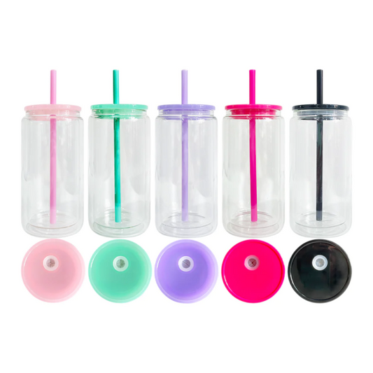 16 Ounce Color Lid Acrylic Snowglobe